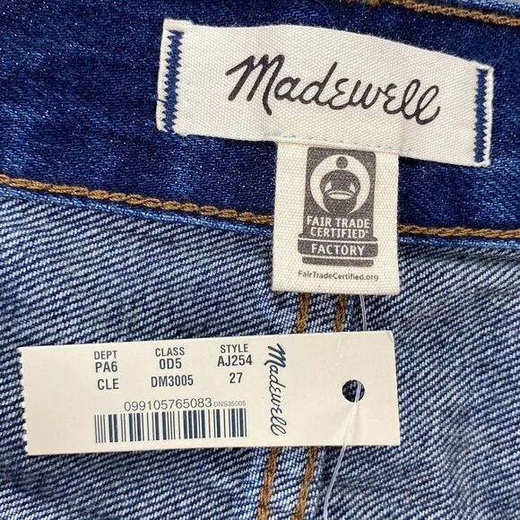 Madewell Women's The Dad Jean Short Button Fly Jean Shorts  NWT  |   Size:  27 - Picture 10 of 15